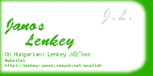 janos lenkey business card